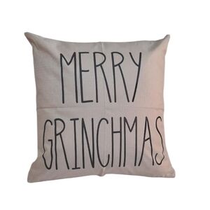 New 💚 GRINCH 🖤❤️ Decorative Pillow Case + Insert